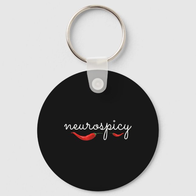 Neurospicy Neurotypical Neurodiversity Adhd Autism Keychain (Front)