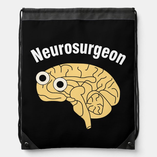 Neurosurgeon Brain  Drawstring Bag (Front)
