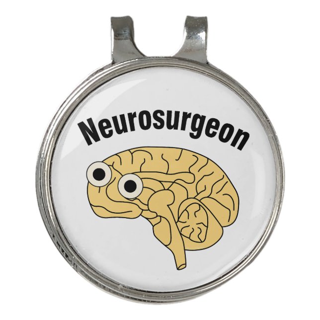Neurosurgeon Brain  Golf Hat Clip (Front)