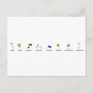 Neurotransmitter Parade Postcard
