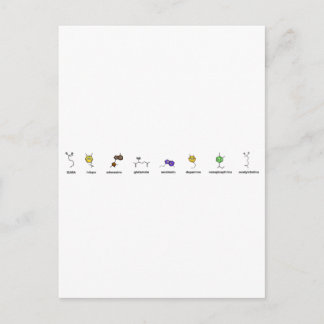 Neurotransmitter Parade Postcard