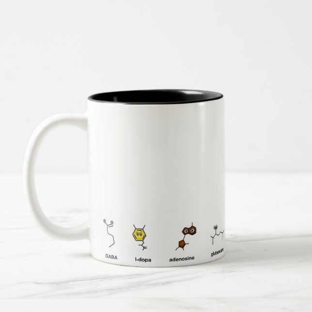 Neurotransmitter Parade Two-Tone Coffee Mug (Left)