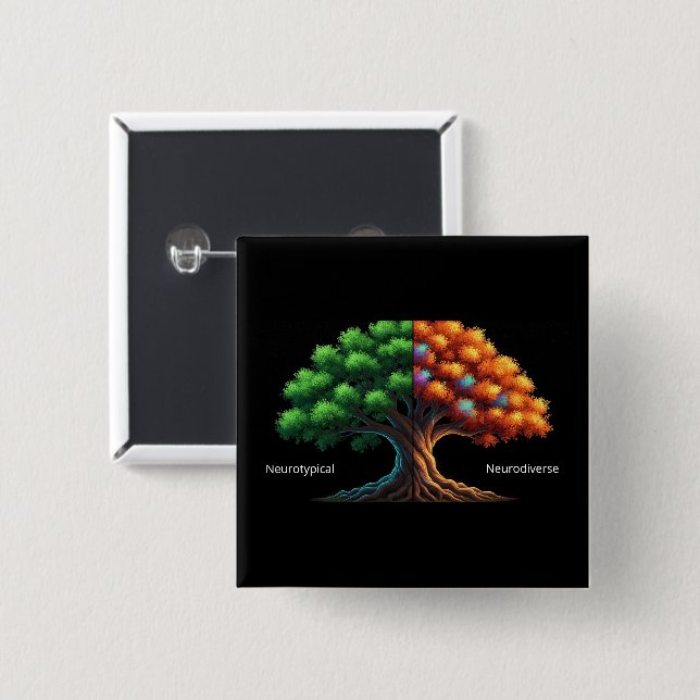 Neurotypical vs. Neurodiverse Button (Front & Back)