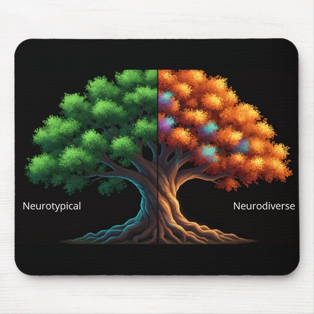 Neurotypical vs. Neurodiverse Mouse Pad (Front)