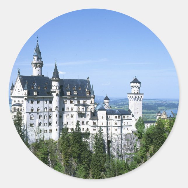 Neuschwanstein Castle Bavaria Classic Round Sticker (Front)