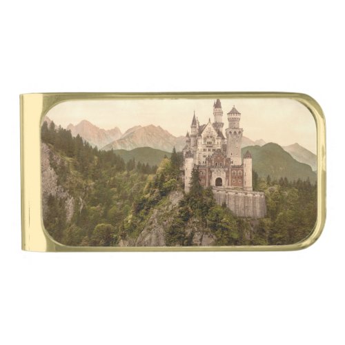Neuschwanstein Castle Bavaria Germany Gold Finish Money Clip