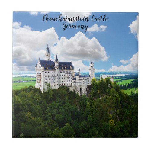 Neuschwanstein Castle Bavaria Germany Photography Ceramic Tile