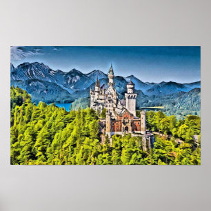 Neuschwanstein Castle Bavaria Germany Poster