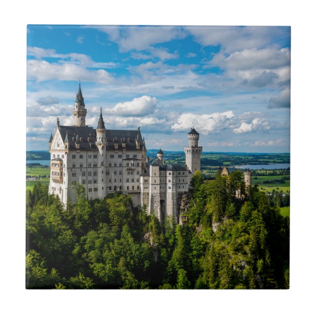 Neuschwanstein Castle - Bavaria - Germany Tile (Front)