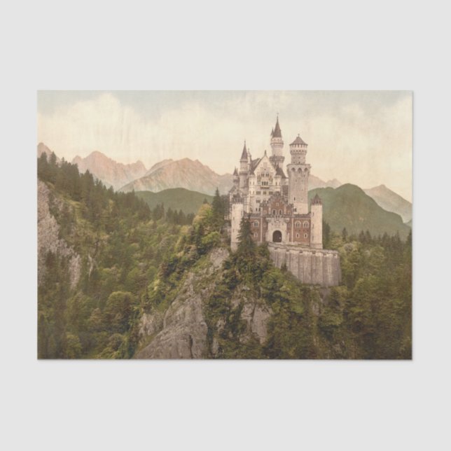Neuschwanstein Castle, Bavaria, Germany Tissue Paper (Front)