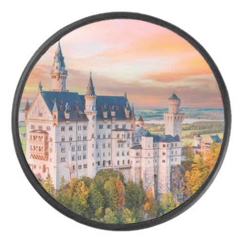 Neuschwanstein castle Bavaria Hockey Puck