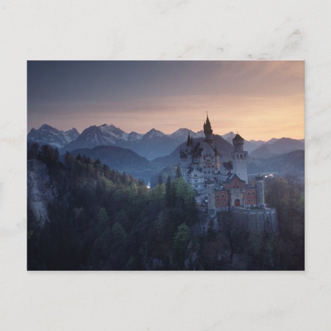Neuschwanstein Castle, built late 1800's by Postcard (Front)