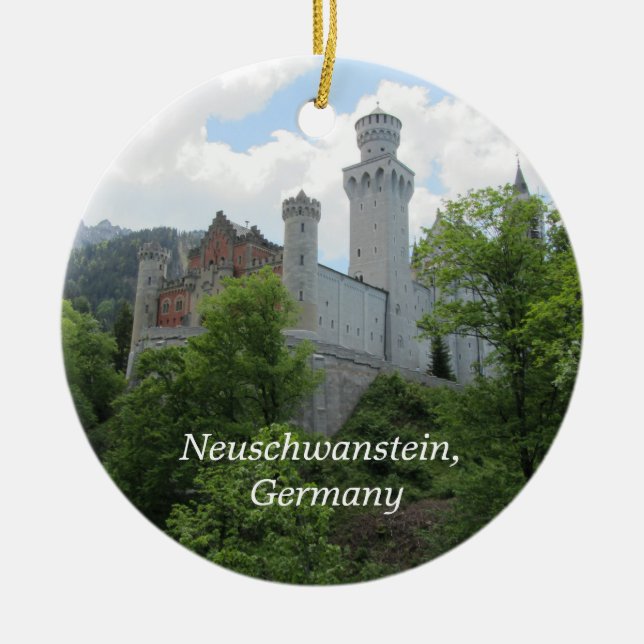Neuschwanstein Castle Ceramic Ornament (Front)