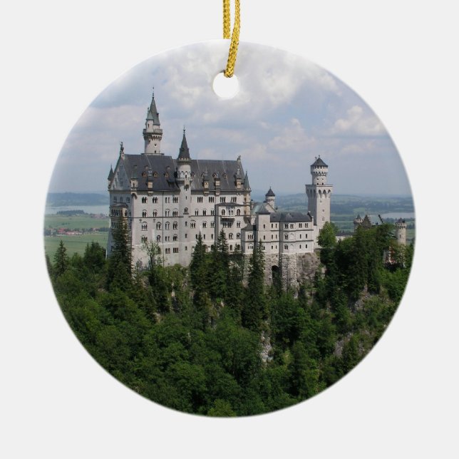 Neuschwanstein Castle Christmas Ornament (Front)