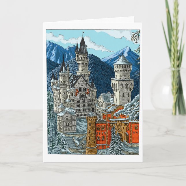 Neuschwanstein Castle - Color - Greeting Card (Front)