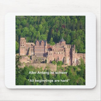 Neuschwanstein Castle Frankfurt & German Quote Mouse Pad
