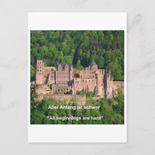 Neuschwanstein Castle Frankfurt & German Quote Postcard