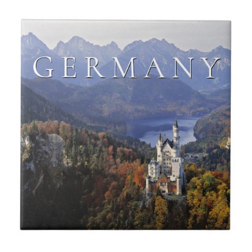 Neuschwanstein Castle  Germany Bavaria Ceramic Tile