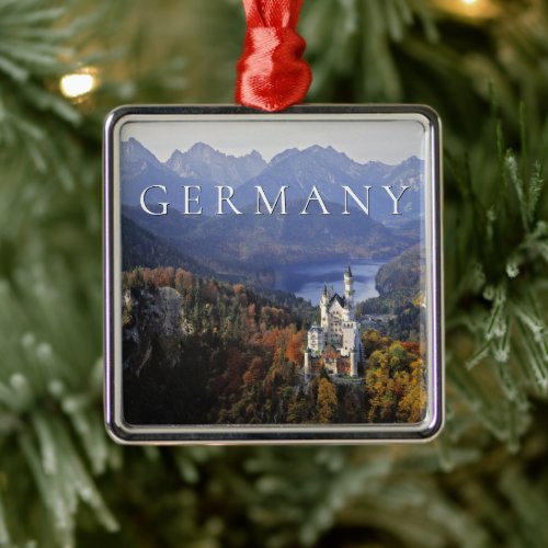 Neuschwanstein Castle  Germany Bavaria Metal Ornament