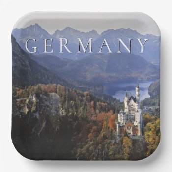 Neuschwanstein Castle | Germany  Bavaria Paper Plates by takemeaway at Zazzle