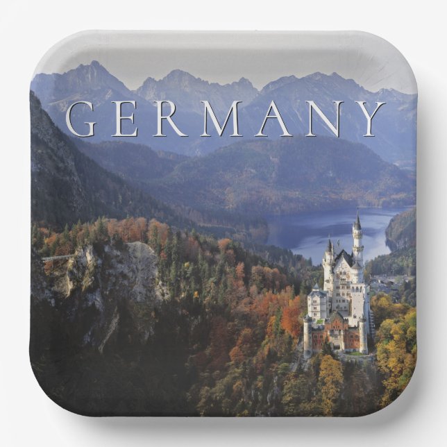 Neuschwanstein Castle | Germany, Bavaria Paper Plates (Front)