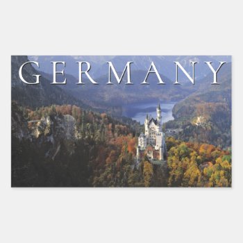 Neuschwanstein Castle | Germany  Bavaria Rectangular Sticker by takemeaway at Zazzle