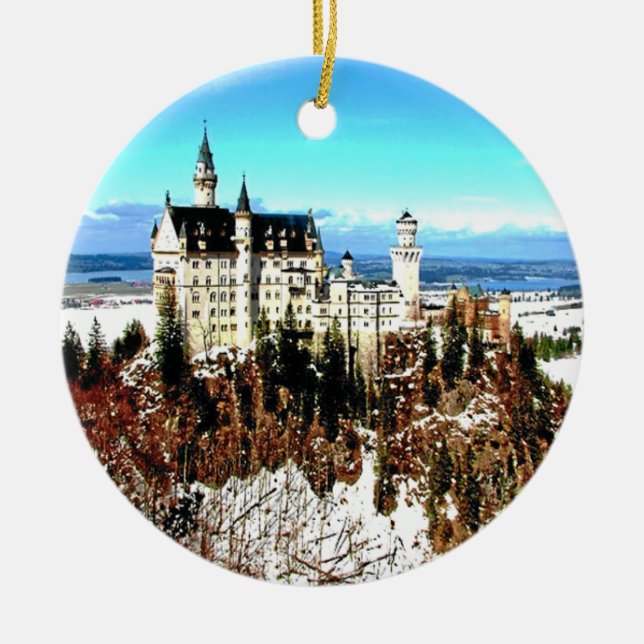 NEUSCHWANSTEIN CASTLE, GERMANY CERAMIC ORNAMENT (Front)