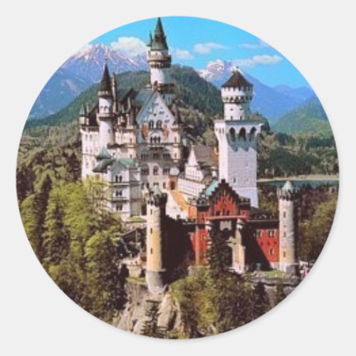neuschwanstein castle _ germany classic round sticker
