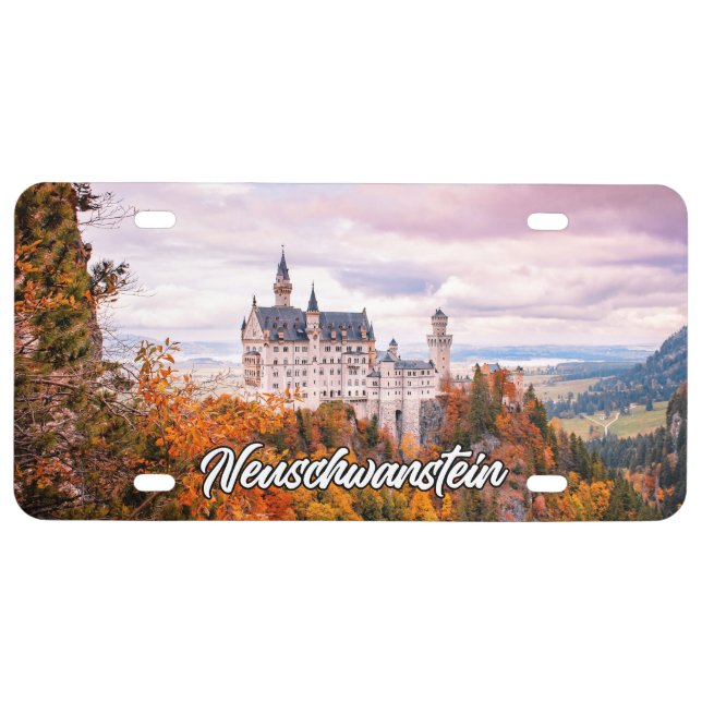 Neuschwanstein Castle, Germany, In Autumn License Plate (Front)