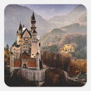 Neuschwanstein Castle Germany Square Sticker