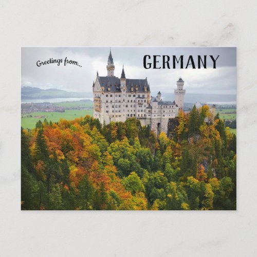 Neuschwanstein Castle Hohenschwangau Germany Postcard
