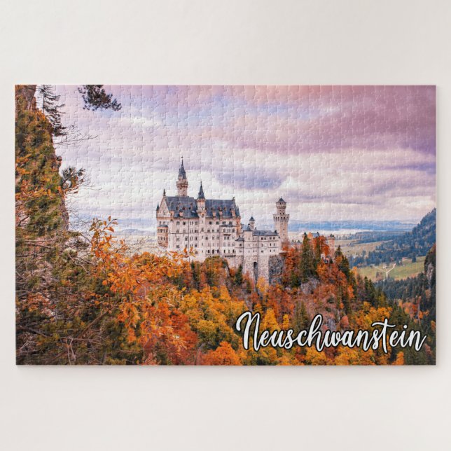 Neuschwanstein Castle In Autumn Jigsaw Puzzle (Horizontal)