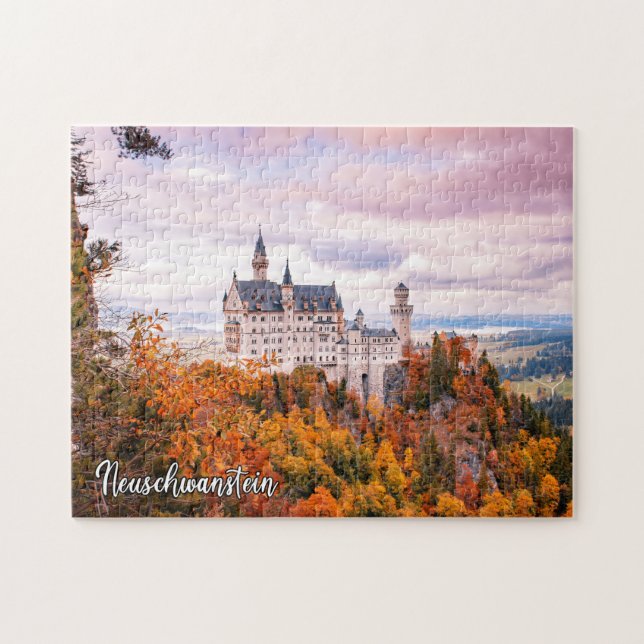 Neuschwanstein Castle In Autumnn Jigsaw Puzzle (Horizontal)