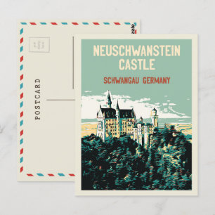 Neuschwanstein castle in Schwangau, Germany Postca Postcard