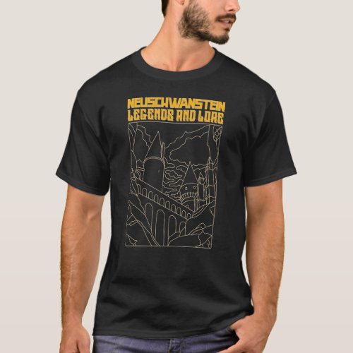 Neuschwanstein Castle Legends Lore Bavaria Germany T_Shirt