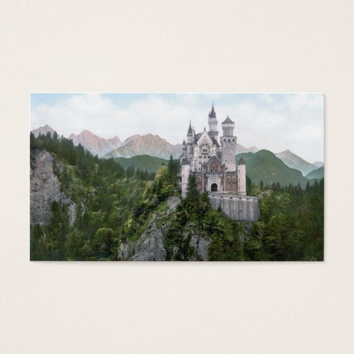 Neuschwanstein Castle Lithograph Business Card Template
