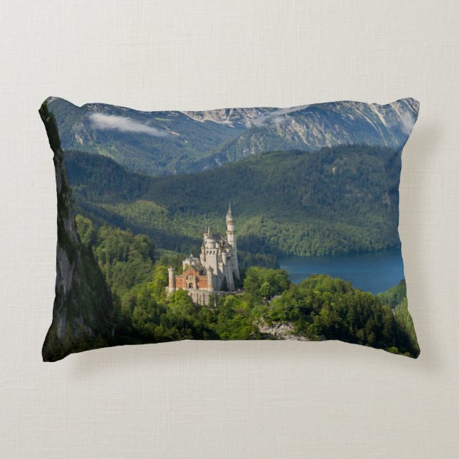 Neuschwanstein Castle Southern Bavaria Germany  Accent Pillow (Front)