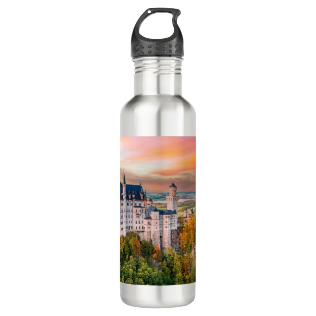 Neuschwanstein castle stainless steel water bottle (Front)