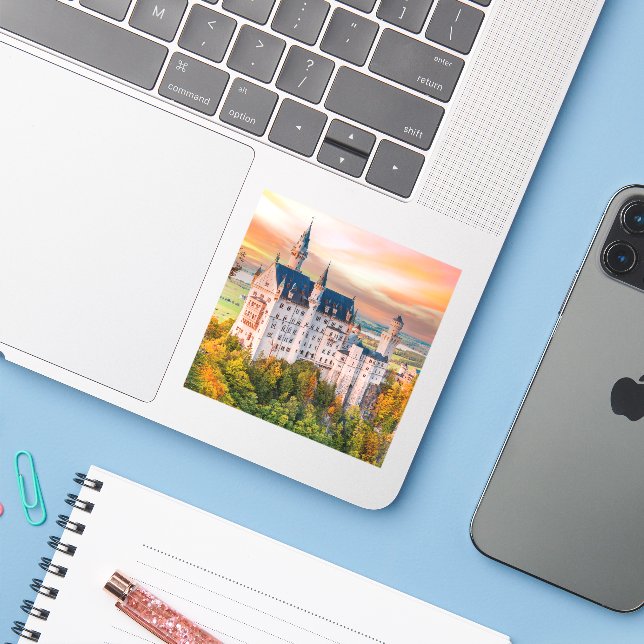 Neuschwanstein castle sticker (Laptop w/ iPhone)