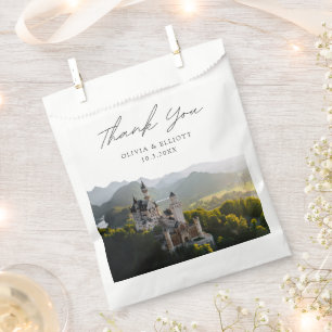 Neuschwanstein Castle Wedding Photo Thank You Favor Bag