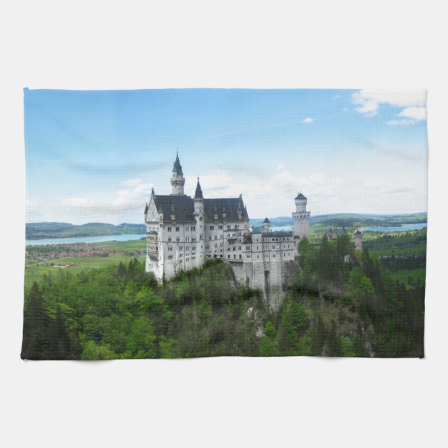 Neuschwanstein panorama kitchen towel (Horizontal)