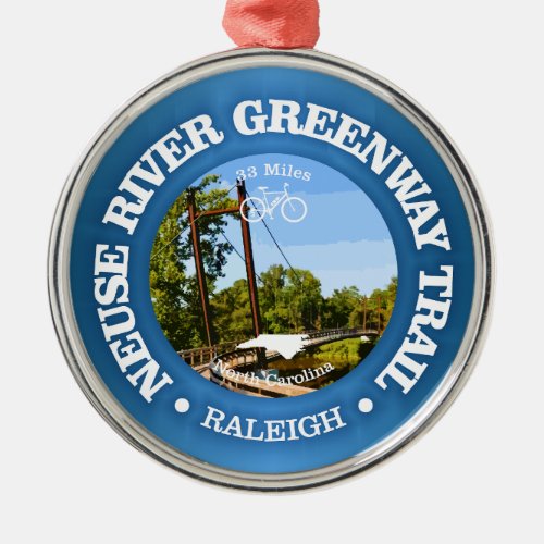 Neuse River Greenway Trail cycling c Metal Ornament