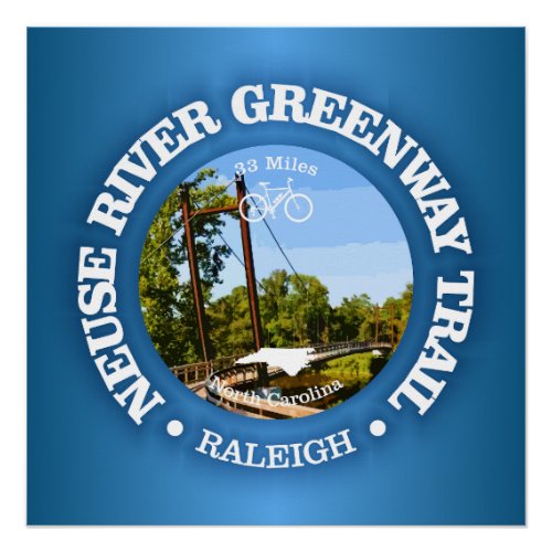 Neuse River Greenway Trail cycling c Poster