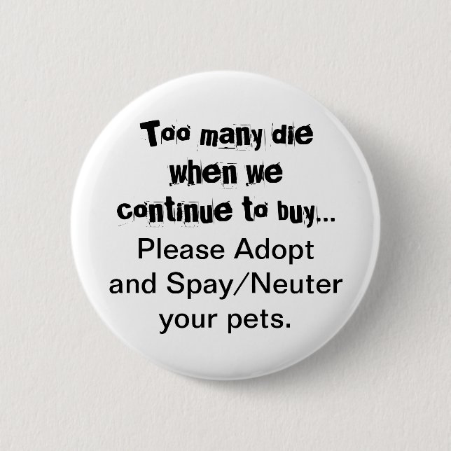 Neuter Spay Adopt Pets Quote Button (Front)