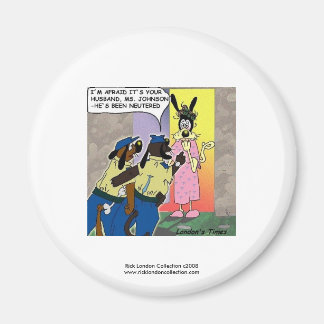 Neutered Dog Funny Cartoon Novelty Magnet