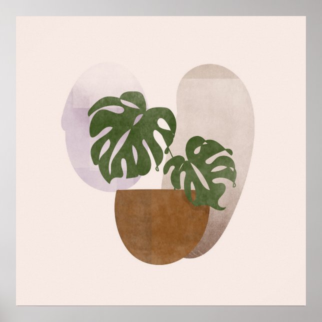 Neutral 2 Simple Boho Drawings Boho Chic Aesthetic Poster (Front)