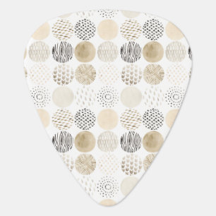 Neutral Abstract Circle Pattern Guitar Pick
