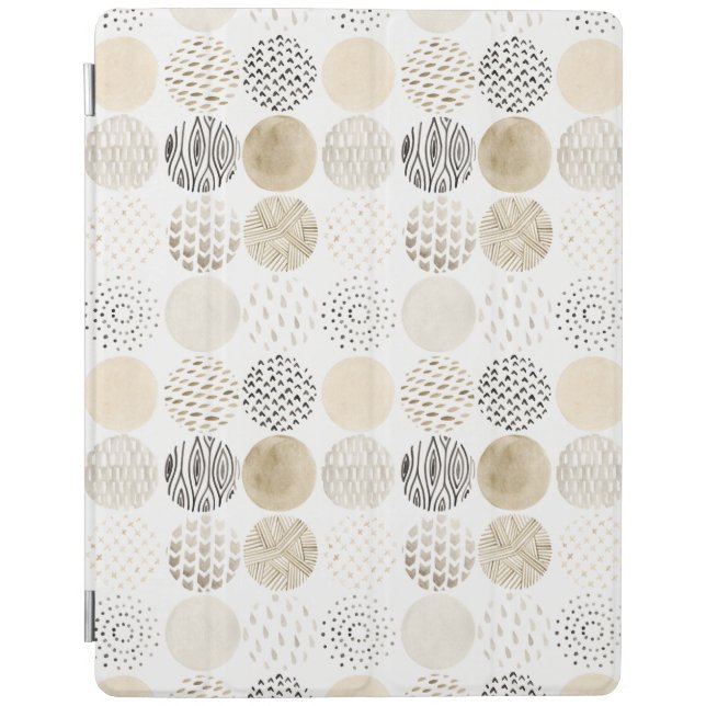 Neutral Abstract Circle Pattern iPad Smart Cover (Front)