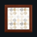 Neutral Abstract Circle Pattern Jewelry Box<br><div class="desc">Neutral Abstract Circle Pattern. Artist: June Erica Vess. Image ID: 150363D.</div>