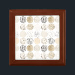 Neutral Abstract Circle Pattern Jewelry Box<br><div class="desc">Neutral Abstract Circle Pattern. Artist: June Erica Vess. Image ID: 150363D.</div>